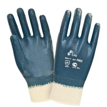 Нитриловые перчатки с покрытием средней массы "TZ-18"